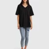 Belle & Bloom Brave Soul Oversized T-Shirt - Black Cheap