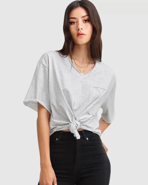 Belle & Bloom Brave Soul Oversized T-Shirt - Grey Store