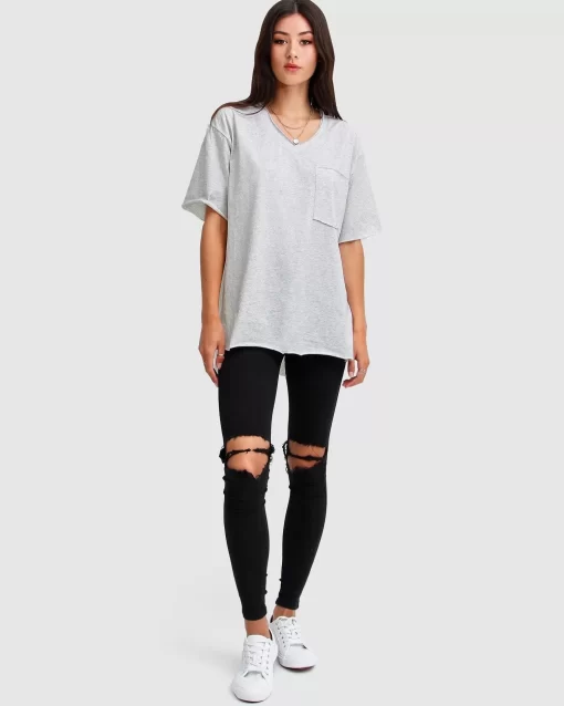 Belle & Bloom Brave Soul Oversized T-Shirt - Grey Store