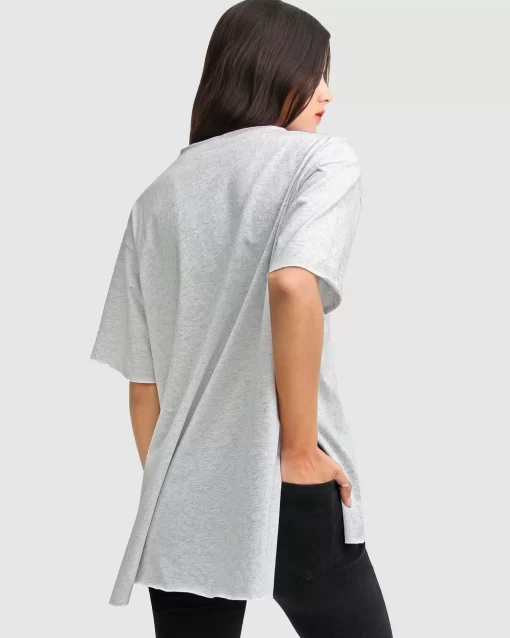 Belle & Bloom Brave Soul Oversized T-Shirt - Grey Store