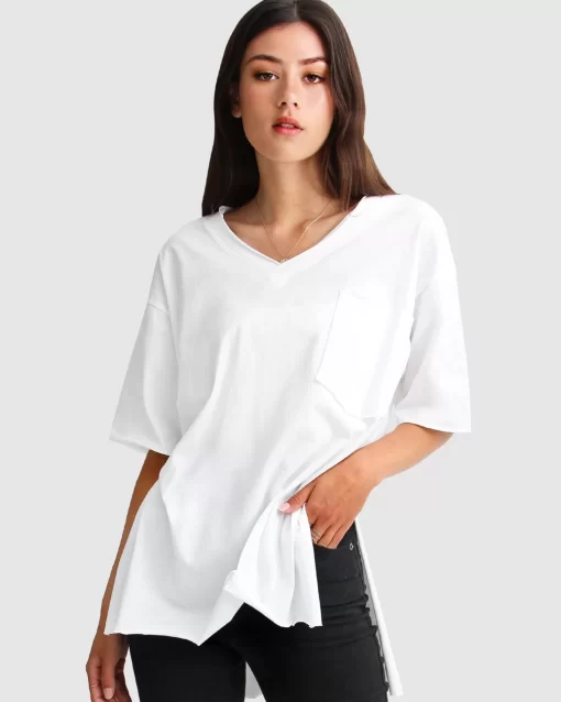 Belle & Bloom Brave Soul Oversized T-Shirt - White Sale