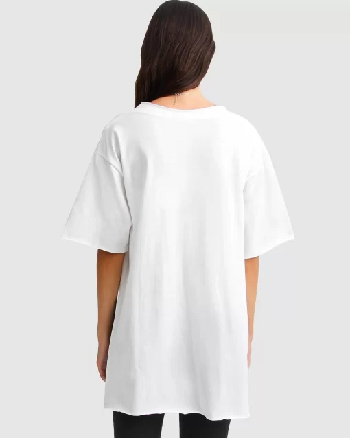 Belle & Bloom Brave Soul Oversized T-Shirt - White Sale