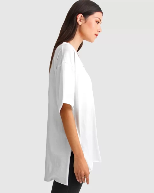 Belle & Bloom Brave Soul Oversized T-Shirt - White Sale