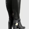 Belle & Bloom Breton Knee High Boot - Black Flash Sale