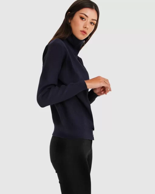 Belle & Bloom Brother'S Zip Front Jumper - Navy Shop