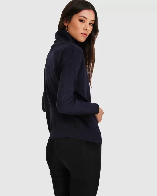 Belle & Bloom Brother'S Zip Front Jumper - Navy Shop