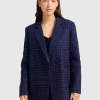 Belle & Bloom Cambridge Oversized Wool Blazer - Blue Cheap