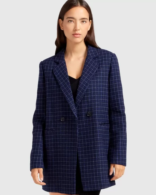 Belle & Bloom Cambridge Oversized Wool Blazer - Blue Cheap