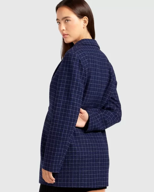 Belle & Bloom Cambridge Oversized Wool Blazer - Blue Cheap