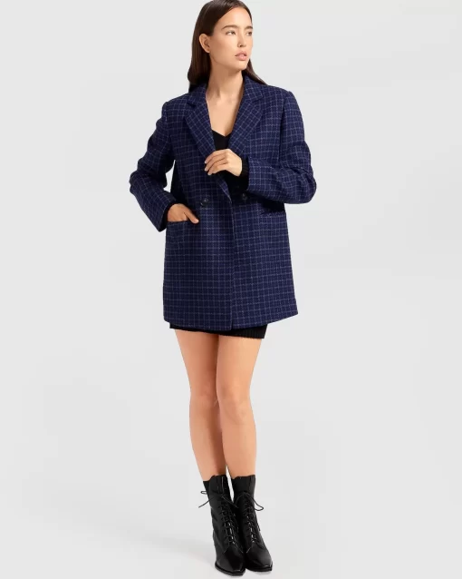 Belle & Bloom Cambridge Oversized Wool Blazer - Blue Cheap