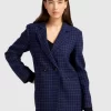 Belle & Bloom Cambridge Oversized Wool Blazer - Blue Cheap