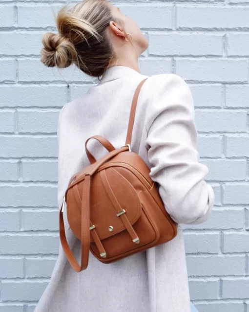 Belle & Bloom Camila Leather Backpack - Brown Hot