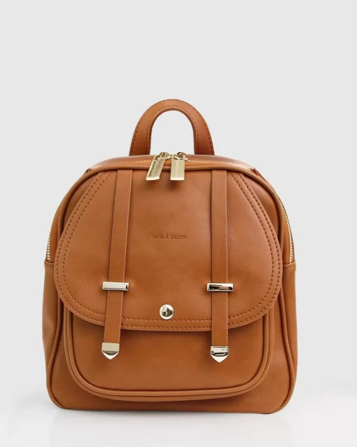 Belle & Bloom Camila Leather Backpack - Brown Hot