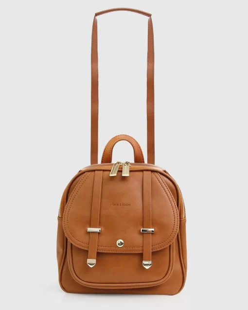 Belle & Bloom Camila Leather Backpack - Brown Hot