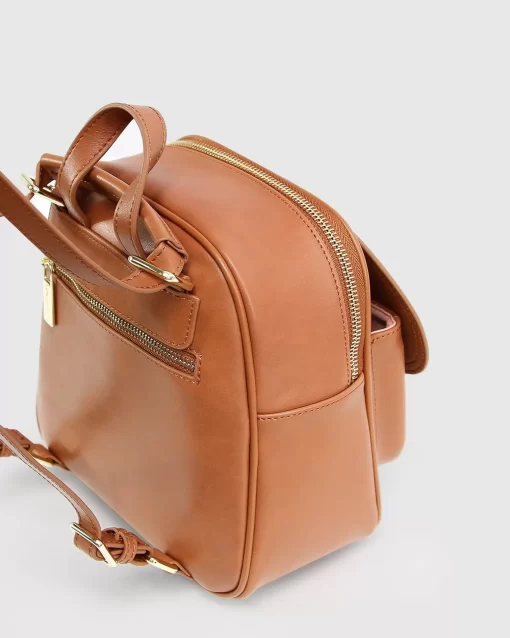 Belle & Bloom Camila Leather Backpack - Brown Hot