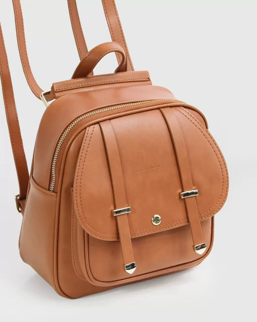 Belle & Bloom Camila Leather Backpack - Brown Hot