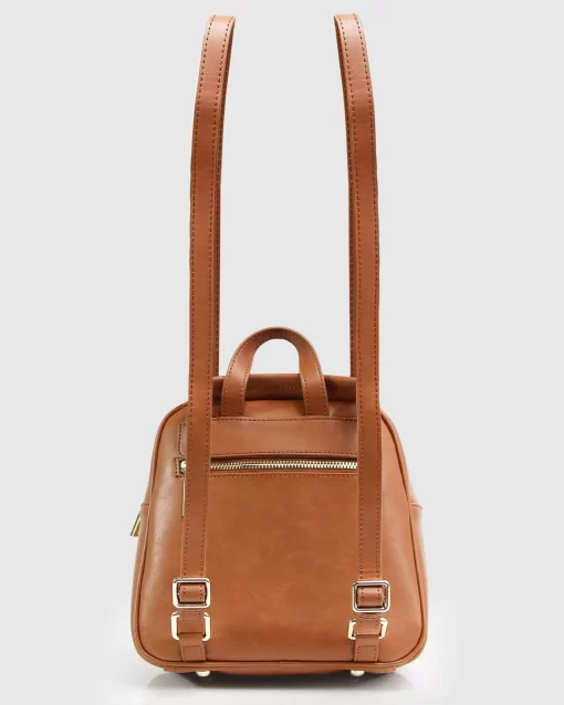 Belle & Bloom Camila Leather Backpack - Brown Hot