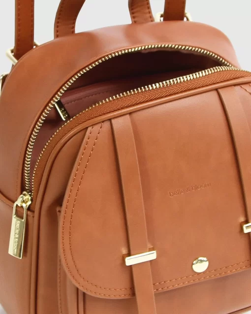 Belle & Bloom Camila Leather Backpack - Brown Hot