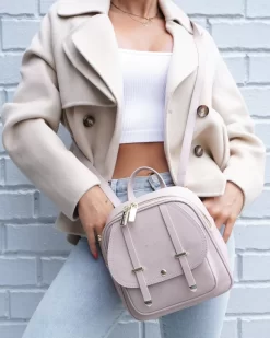 Belle & Bloom Camila Leather Backpack - Dusty Pink Online