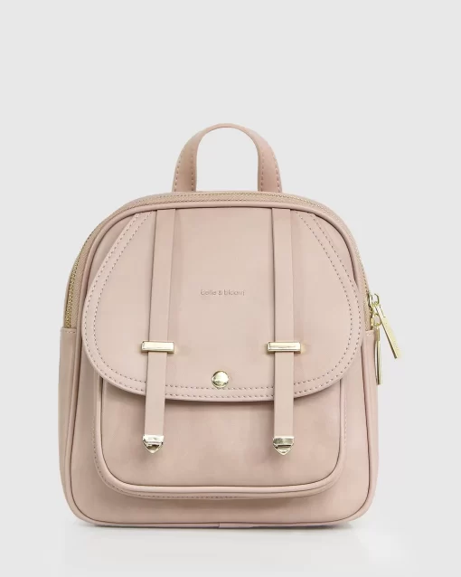 Belle & Bloom Camila Leather Backpack - Dusty Pink Cheap