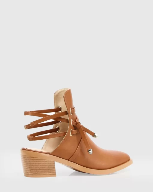 Belle & Bloom Can'T Be Tamed Open Back Boot - Tan Store