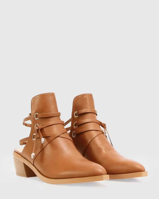 Belle & Bloom Can'T Be Tamed Open Back Boot - Tan Hot