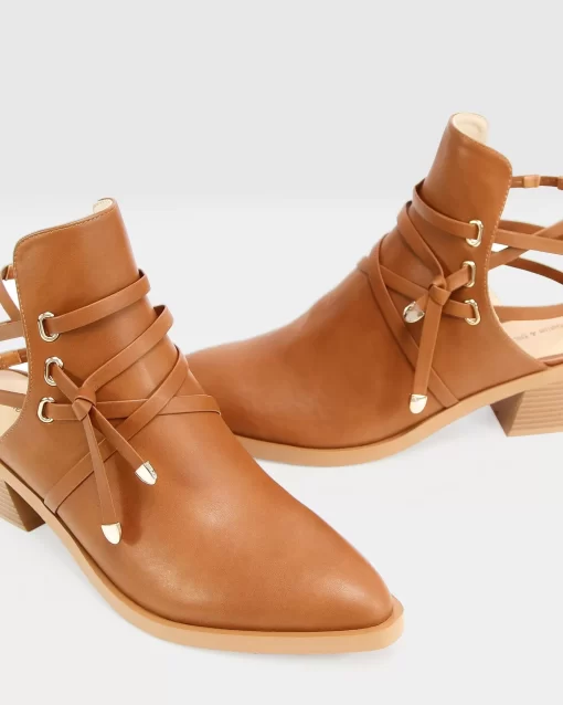 Belle & Bloom Can'T Be Tamed Open Back Boot - Tan Store