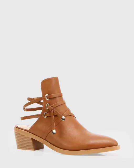 Belle & Bloom Can'T Be Tamed Open Back Boot - Tan Hot