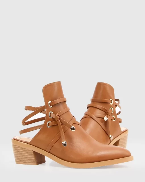 Belle & Bloom Can'T Be Tamed Open Back Boot - Tan Hot