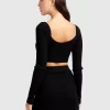 Belle & Bloom C'Est Belle Knit Mini Skirt - Black Clearance