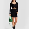 Belle & Bloom C'Est Belle Knit Mini Skirt - Black Clearance