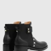 Belle & Bloom City Lights Leather Ankle Boot - Black Hot