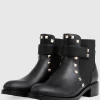 Belle & Bloom City Lights Leather Ankle Boot - Black Hot