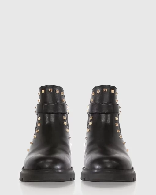 Belle & Bloom City Lights Mini Leather Ankle Boot - Black Sale