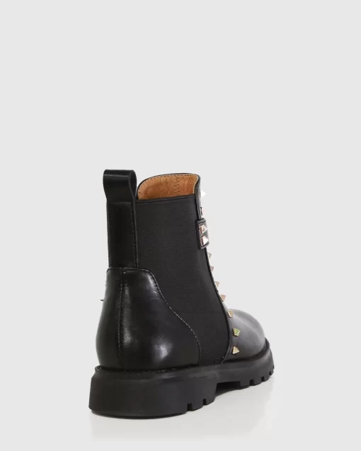 Belle & Bloom City Lights Mini Leather Ankle Boot - Black Sale