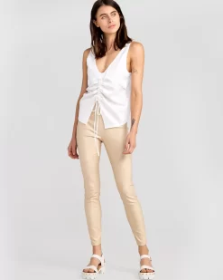 Belle & Bloom City Slicker Coated Legging - Sand Shop