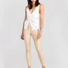 Belle & Bloom City Slicker Coated Legging - Sand Discount