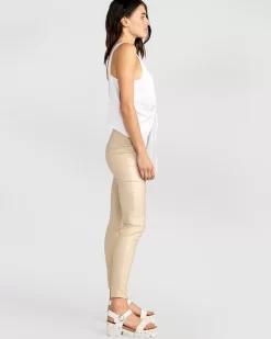 Belle & Bloom City Slicker Coated Legging - Sand Shop