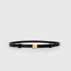 Belle & Bloom Cleopatra Pyramid Stud Leather Belt - Black New