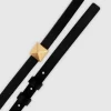 Belle & Bloom Cleopatra Pyramid Stud Leather Belt - Black New