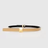 Belle & Bloom Cleopatra Pyramid Stud Leather Belt - Tan/Black Sale