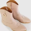 Belle & Bloom Dallas Mini Western Boot - Dusty Pink Cheap