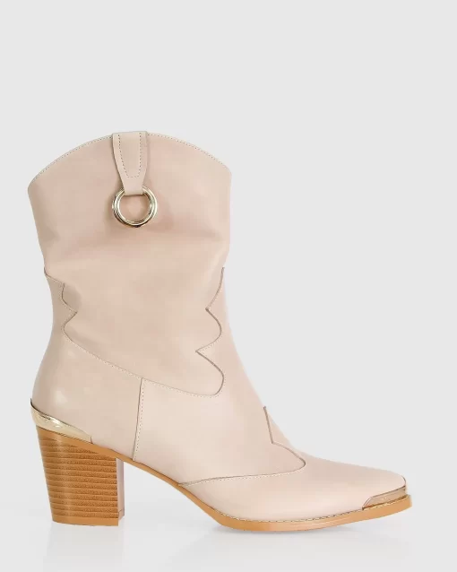 Belle & Bloom Dallas Western Boot - Stone Fashion