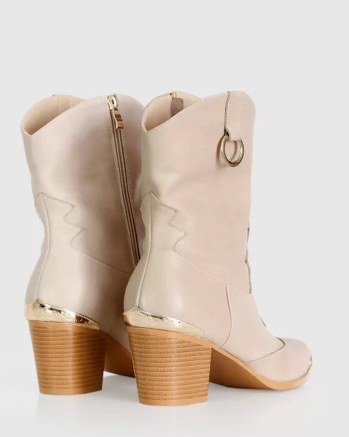 Belle & Bloom Dallas Western Boot - Stone Fashion