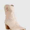 Belle & Bloom Dallas Western Boot - Stone Fashion