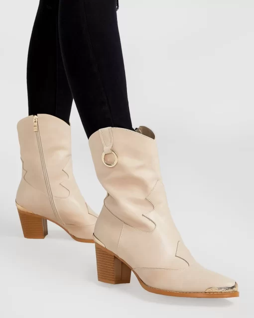 Belle & Bloom Dallas Western Boot - Stone Flash Sale