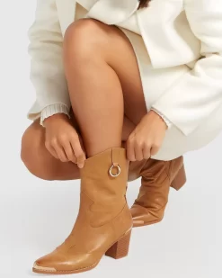 Belle & Bloom Dallas Western Boot - Tan Fashion