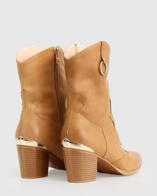 Belle & Bloom Dallas Western Boot - Tan Fashion