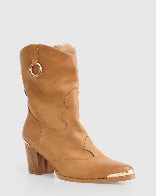 Belle & Bloom Dallas Western Boot - Tan Fashion