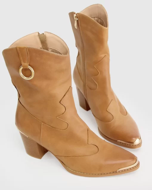 Belle & Bloom Dallas Western Boot - Tan Fashion